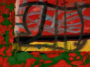Red and Green 1981 Oil on Canvas 46 x 61 cm